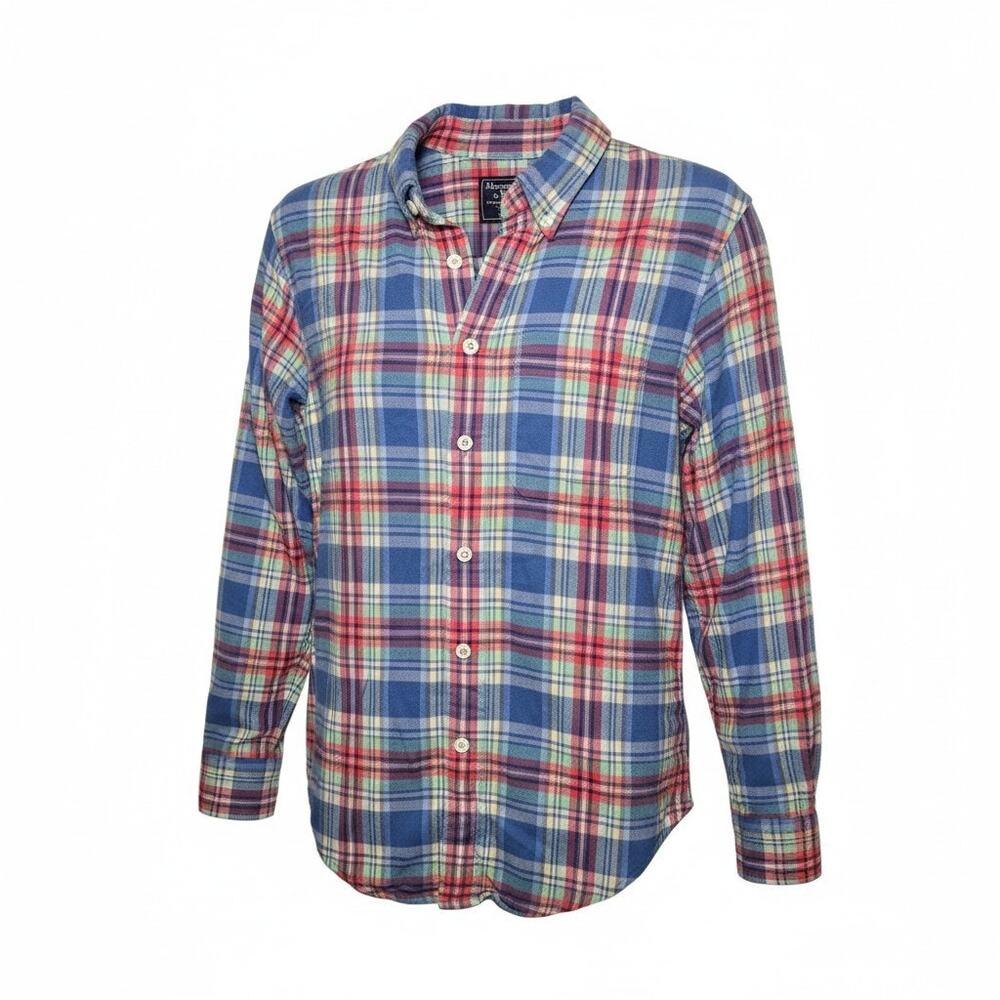 Abercrombie & Fitch Mens XS Plaid Flannel Shirt Button Down Long Sleeve EUC